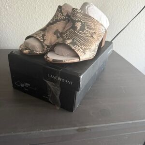 Lane Bryant Brown Tan Mules Clogs